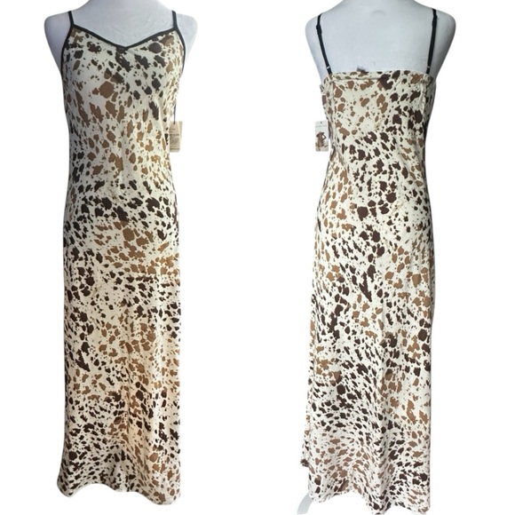 Sincerely Jules Brown and Cream Patterned Dress X Small - Picture 1 of 5